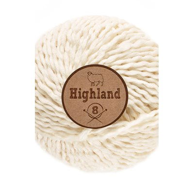 Lammy Yarns Highland 8 - 016 ecru