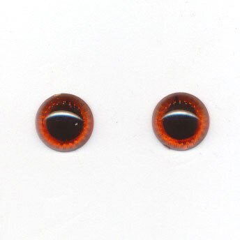 25 paar - Ogen 14 mm amber twinkel