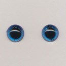 25 paar - Ogen 14 mm blauw twinkel