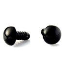 25 paar - Ogen 8 mm zwart