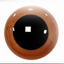 Ogen 18 mm mokka bruin (1 paar)