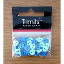 Knoop 6 mm blauw ass.