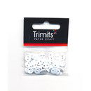 Knoop 6 mm wit (ca 80 stuks)