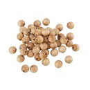 kraal hout 6 mm naturel gelakt (ca 100 kralen)