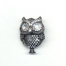 Knoop uil 20 a 30 mm zilver (op=op)