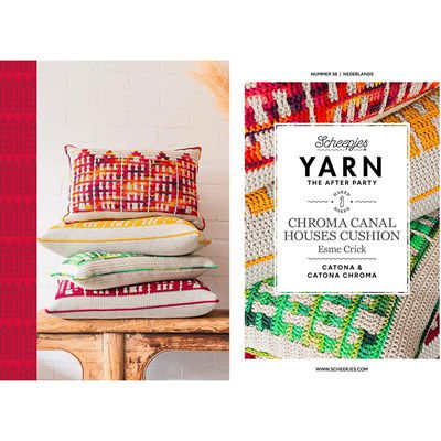 Scheepjes Yarn after party no. 58 Chroma Canal Houses Cushion