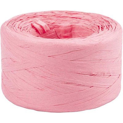 Raffia papier 503296 Roze 7-8 mm 100 meter