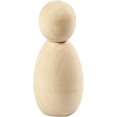 Pop - rond hout 33 cm 5 stuks 