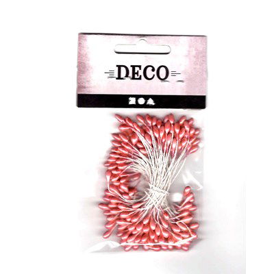 Meeldraden zalm/roze 1 mm ca 100 stuks 