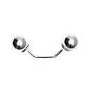 Sluiting pin met 2 kralen - zilver ca 48 mm