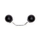 Sluiting pin met 2 kralen - zwart ca 48 mm