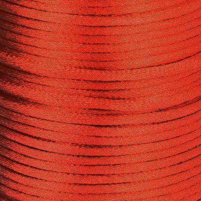 Satijnkoord 2 mm vasjes oranje - Kumihimo 5 mtr 