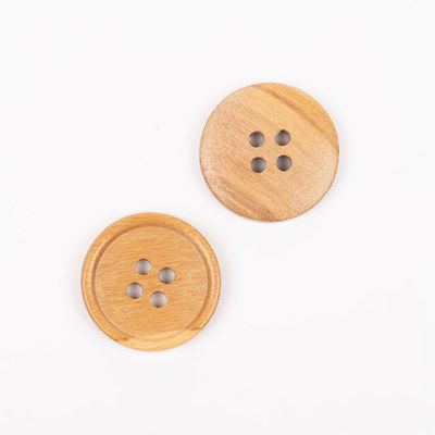 Knoop 25 mm olijfhout met rand 809