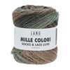 Lang Yarns Mille Colori Socks & Lace Luxe 859.0205 Brown/Petrol/Turquoise