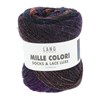 Lang Yarns Mille Colori Socks & Lace Luxe 859.0213 Light Brown/Petrol/Eggplant