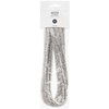 Chenille 9 mm - 50 cm glitter zilver 10 stuks