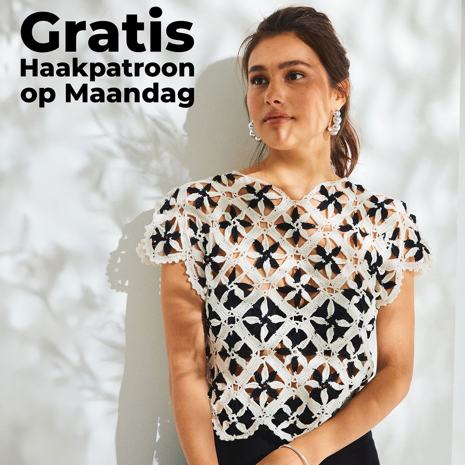 Gratis Haakpatroon Truitje in bloempatroon