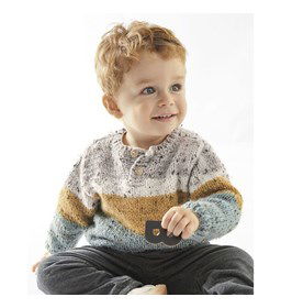 Kindertrui Nino gemaakt van Phildar Phil Tweedy