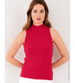 Haltertop zonder mouwen gemaakt van Lana Grossa Linarte