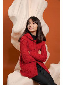 Meisjesvest Venere met capuchon