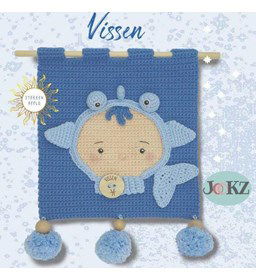 Vissen wandhanger gemaakt van Scheepjes Maxi Sweet Treat