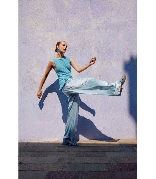 Haakpatroon Top Gentle Motion, met gerimpelde onderrand