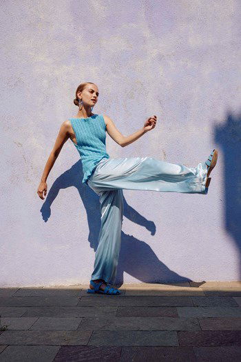 Top Gentle Motion, met gerimpelde onderrand