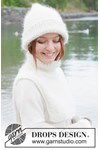 Breipatroon Halswarmer & muts in zachte alpaca wol van andere kant