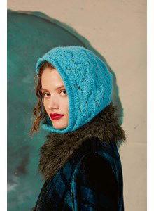 Sjaalmuts met ajourpatroon