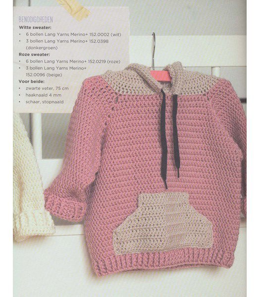 Haakpatroon Baby of peutersweater Zoe