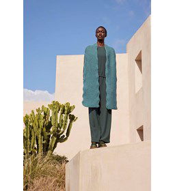 Sjaal Perfect Wave gemaakt van Lang Yarns Wooladdicts Memory