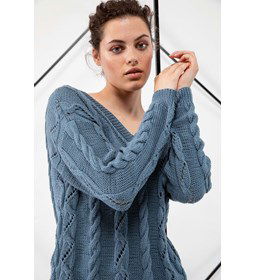 Midden lange damestrui  gemaakt van Lang Yarns Soft Cotton