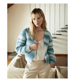 Damesvest gemaakt van Phildar Phil Glamour