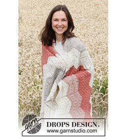 Deken gemaakt van DROPS Sky