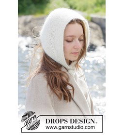 bandana in ribbelsteek Snow Mist Bandana gemaakt van Drops Kid Silk