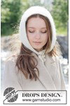 Breipatroon bandana in ribbelsteek Snow Mist Bandana van andere kant