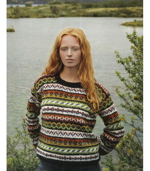 Breipatroon meerkleurige gestreepte damestrui