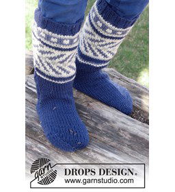 Sokken gemaakt van Drops Merino extra fine