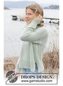 Damestrui met kabelpatroon over zijnaad achterpand