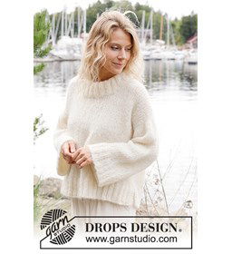 Parelwitte Baai Trui gemaakt van Drops Melody