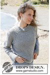 Breipatroon Grey Feather Sweater van andere kant