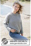 Breipatroon Grey Feather Sweater van andere kant