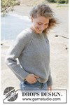 Breipatroon Grey Feather Sweater van andere kant