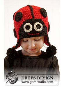 Lieveheersbeestje muts met oorflappen