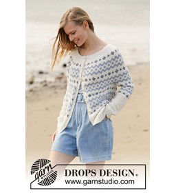 Damesvest gemaakt van DROPS Sky