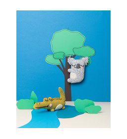 Ricorumi Wild Wild Animals koala en krokodil gemaakt van Boeken Rico