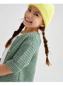 Kindervest met dubbelgeslagen mouwboorden