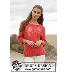 Trui gemaakt van Drops Brushed Alpaca Silk