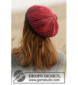 Baret gemaakt van Drops Merino extra fine