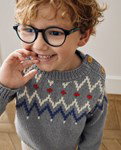 Breipatroon Kindertrui met knoopsluiting op de schouders